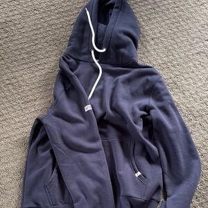 Superdry Dark Blue Hoodie with White Accents